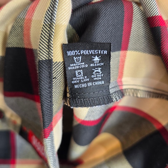 Dixxon Flannel Snap-On Limited Edition Plaid Button Up Shirt Mens XL Tan Black - Picture 5 of 8
